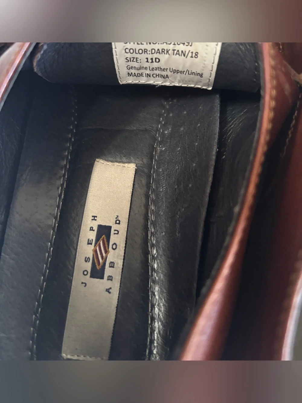 Joseph Abboud Men’s Monk Strap Leather Dress Shoes Brown Size 11 D